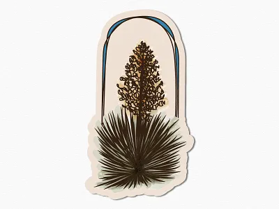 Blooming Yucca adobe adobe illustrator desert design designer graphic graphicdesign illustration illustrator sticker sticker design tablet tablet design vector vectorart