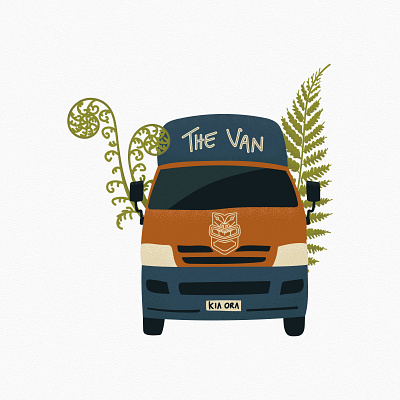 Kia Ora - The Van adobe adobe illustrator desert design designer digital art explore graphic graphicdesign illustration illustration art sticker sticker design tablet tablet design travel traveling vector