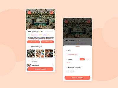 Restaurant Booking App booking booking app colors design mobile mobile app mobile ui restaurant restaurant app ui ux uxuidesign warm