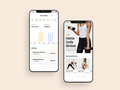 Training progress screens UI design app design dashboard app fitness app mobile app mobile app ui design sport app training app ui design ui kit ui ux design workout app 应用 应用界面 设计