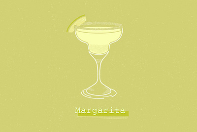 Margarita cocktail daily illustration day 3 illustration illustration digital margarita procreate texture truegrittexturesupply