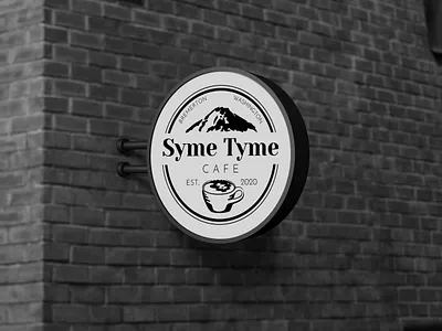 Syme Tyme Cafe Logo brand design brandidentity branding branding and identity branding concept branding design design graphic design graphic designer graphicdesign logo logo design logo design concept logo designer logodesign minimal sans serif traditional