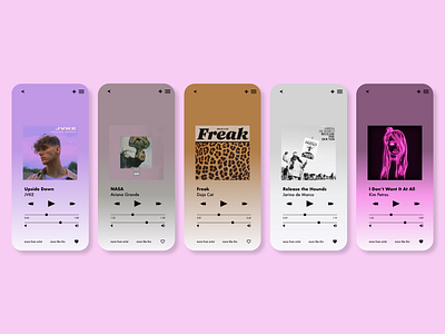 Music Player app dailyui dailyuichallenge design ui ux