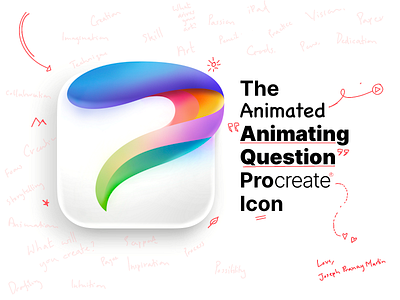 "Animating Question" | Procreate Icon Redesign animation app apple branding color design framebyframe getcreativewithprocreate hand drawn icon icondesign illustration ipad ipadpro lettering lettermark pencil procreate question