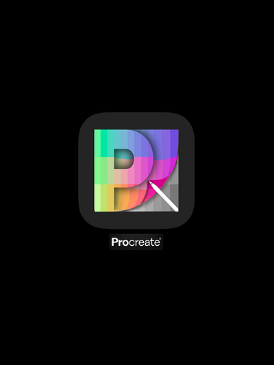 Procreate logo redesign challenge logo