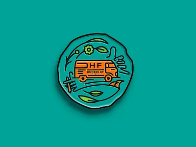 Humboldt branding clean design green icons orange typography
