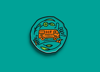 Humboldt branding clean design green icons orange typography