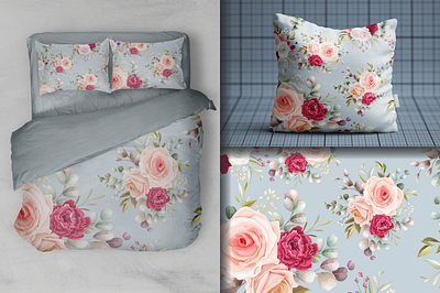 Beautiful Floral Seamless Pattern abstract background beautiful blossom design fabric floral flower illustration nature pattern pink print seamless spring summer textile texture vector wallpaper
