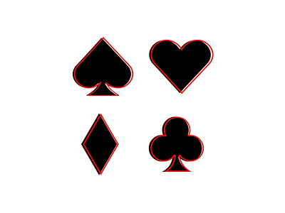 Card Suits illustration minimal vector