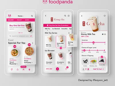 Foodpanda App Design Idea adobexd uiuxdesign