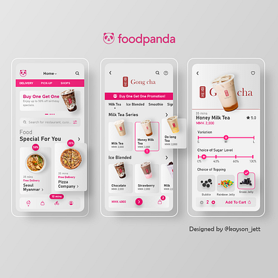 Foodpanda App Design Idea adobexd uiuxdesign