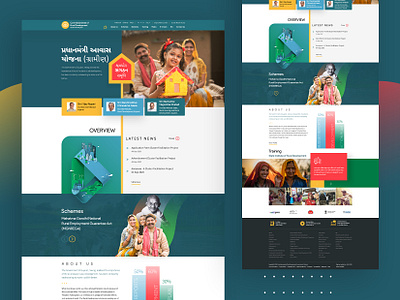 Pradhan Mantri Awas Yojana Website Concept banner design homepage interaction landing logo page typography ui website