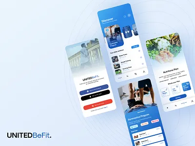 UNITED BeFit mobile App app app design branding design figma uidesign work workout workout app workout tracker