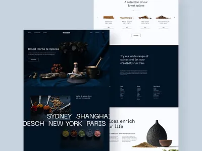 Herbs & Spices Landingpage landingpage minimal spice typography webdesign