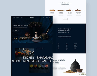 Herbs & Spices Landingpage landingpage minimal spice typography webdesign