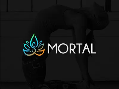 MORTAL art beauty logo design flat graphic design logo logodesign logos lotus minimal salon logo spa