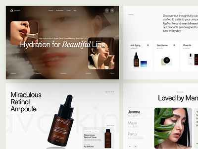 Redesigning Avoskin’s Website agency beautiful beauty branding health landing page marketplace minimal online shop product profile website skincare treatment ui ui design uiux web design website woman