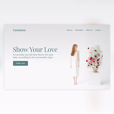 Carnation Florist - Provide Best Flower by Personality clean ui design figma indonesia landing page minimalist ui webdesign