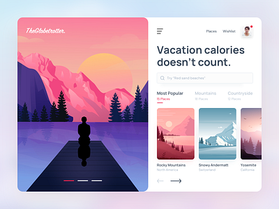 Travel Website Design Concept app clean illustration landing page landing page design minimal planner product design service tourism travel travel agency travel app travel website travelling ui design vacation web design website website design