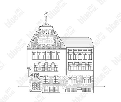Transylvanian School line art design blueprint design designs graphicdesign line lineart school vector