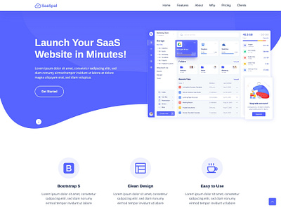 SaaS Landing Page - SaaSpal bootstrap clean free freebie html html5 landingpage saas saas landing page software template theme