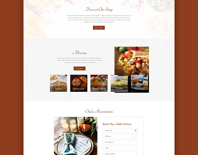 Web Design - Restaurant design home page homepage design landing page ui minimal designs minimalist restaurant restaurant website ui design ui ux design user interface design webdesign website design