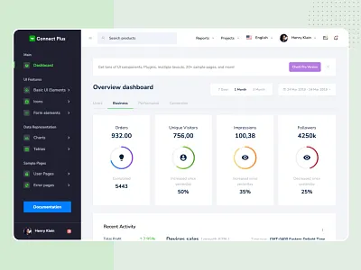 Connect Plus Vue Free - Free Vue.js Admin Template admin dashboard admin panel admin template dashboard ui vue vue.js vuejs webapp