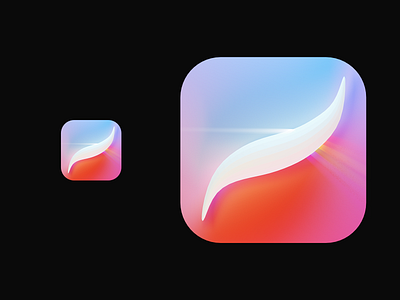 Procreate Icon Redesign 3d branding getcreativewithprocreate icon design ios light lighting logo prisim procreate refraction