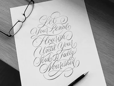 Flourish Quote flourishes lettering script