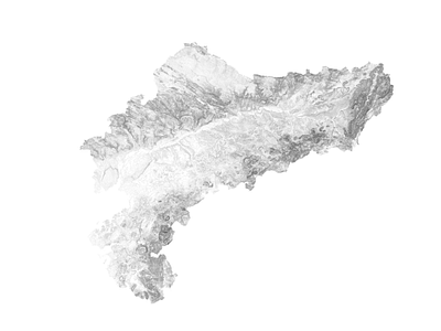 Guadalquivir river, Spain - Black and white map black and white carta españa guadalquivir illustration landscape minimal mountain nature relief rio river spain topografica topographic topographical topography