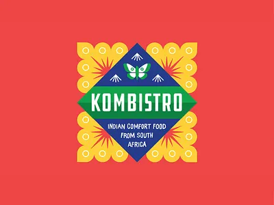 Logo for Kombisto brand design branding design diamond food truck graphic design illustrations illustrator indian kombi logo design logo lockup moth south african