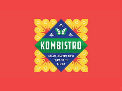 Logo for Kombisto brand design branding design diamond food truck graphic design illustrations illustrator indian kombi logo design logo lockup moth south african
