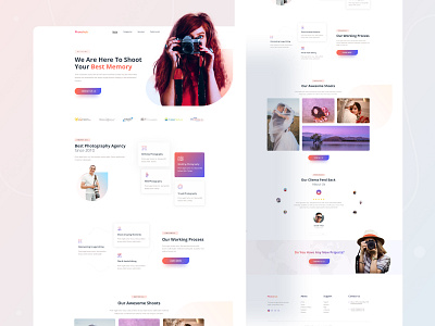 Photography Website Landing Page 2020 ui trends 2020calendar creative deign design landingpages photo photograph phtography typogaphy ui concept ui design uiux userinterface ux web ui webdesign website