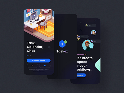 TaskEz: Productivity App iOS14 UI Kit – 03 3d 3d illustration analytic blender dark app dashboard gradient iphone 12 mockup mobile mobile app mobile dashboard onboarding productivity task task app task manager typography ui ui design ux