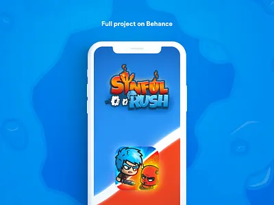 Sinful Rush - Mobile Game android blue design game gaming gaming logo icon illustration illustrations mobile game mobile game ui mobile ui modern popular popular shot red simple ui ux ui design vector