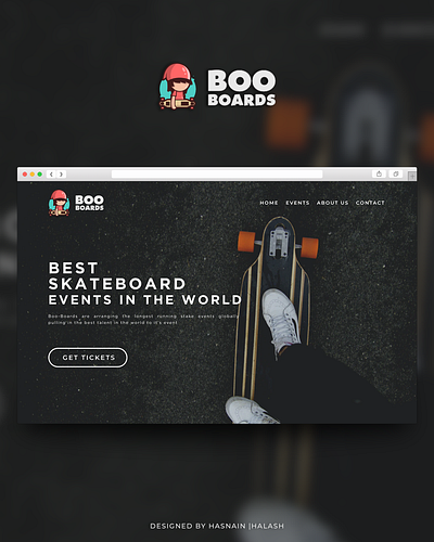 SKATE BOARD COMPANY | LANDING PAGE | HALASH branding design homepage illustration landingpage logo minimal pakistan ui web website