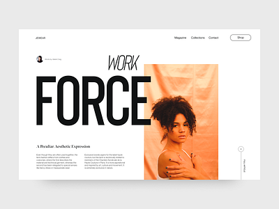 Fashion webdesign branding design header minimal typography ui ux web website