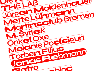 Artists List Discart artists brutalist brutalist design concept exhibition experimental flat frontend kirby layout list red typography ui variable font webdesign webdesigning website