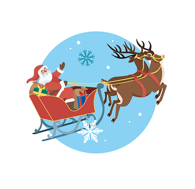 Santa Claus and his reindeers adobe illustrator adobe photoshop amsterdam branding christmas design holiday season holland illustratie illustration reindeers santa claus vector web