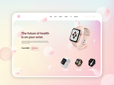 Apple watch Landing Page apple watch landing page apple watch landing page best of dribbble glassmorphism homepage design trent 2021 typography uidesign ux uxdesign watch landing page