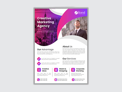 Corporate Business Flyer Template advert advertisement business car clients company connection corporate digital editable flyer leasing