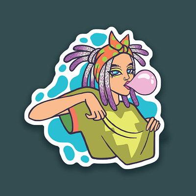 Sticker design for print studio branding character character design design digital illustration graphicart illustration print sticker sticker design stickerart иллюстрация