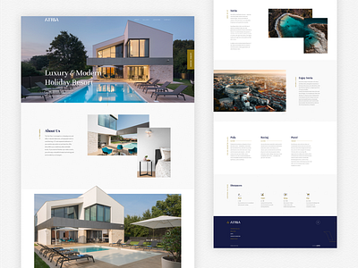 Website for a Modern Holiday Home Atria branding design house land landingpage logo ui villa web website websitedesigncroatia