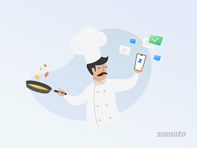 zomato partners chefs illustration partner app zomato