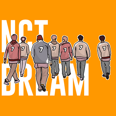 Poster nct dream || illustration design icon illustration