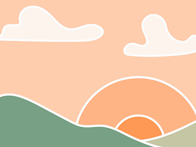 Landscape design flat illustration illustrator minimal vector