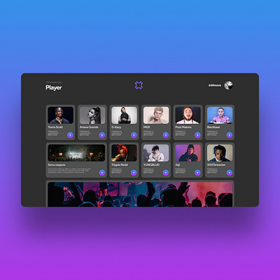 Music- Player (concept) concept design landing landing design music player ui ux web webdesign