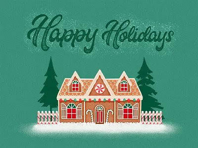 Gingerbread House_BRD_12-7-20 gingerbread happy holidays house illustration procreate art procreate brushes