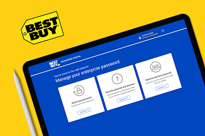 Best Buy Password Reset app branding design minimal mobile reset password security ui ux web