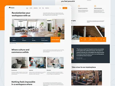 CoWork | Co-working Landing Page booking clean ui coworking coworking space furniture glassmorphism hotel booking illustration interior landing page mobile app property user experience user interface design web design website website design work from home working space workspace
